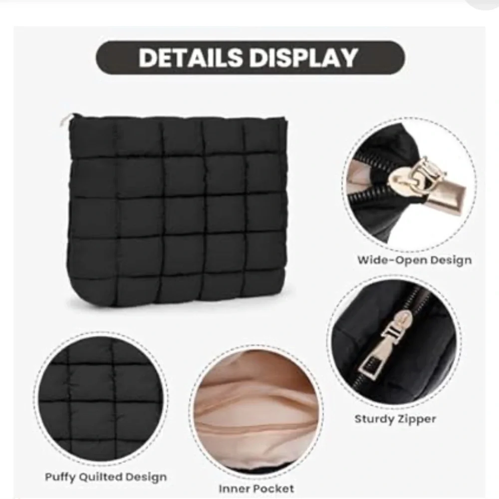 Puffer Quilted Makeup/Cosmetic Bag NWOT